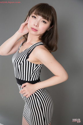 Katou Tsubaki stripping and giving handjob wearing bra