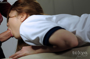 Sakamoto Hikari face fucked by gym teacher in gymnasium