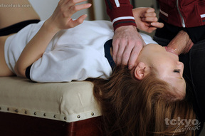 Sakamoto Hikari face fucked by gym teacher in gymnasium